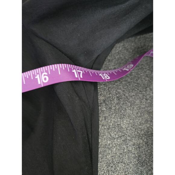 Tadashi Soji Stretch Taffeta Rouched Evening Cocktail Black Brooch Blouse Sz 8 - Picture 9 of 13